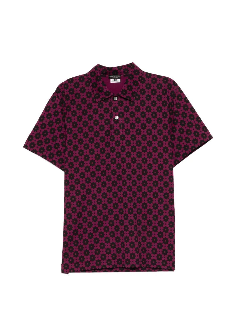 Comme des Garçons Homme Plus geometric-pattern polo shirt - Viola