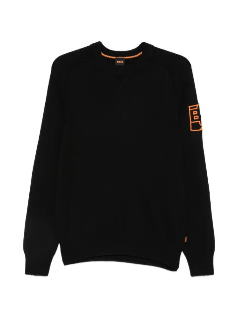 BOSS jersey Kimede con logo bordado y cuello redondo