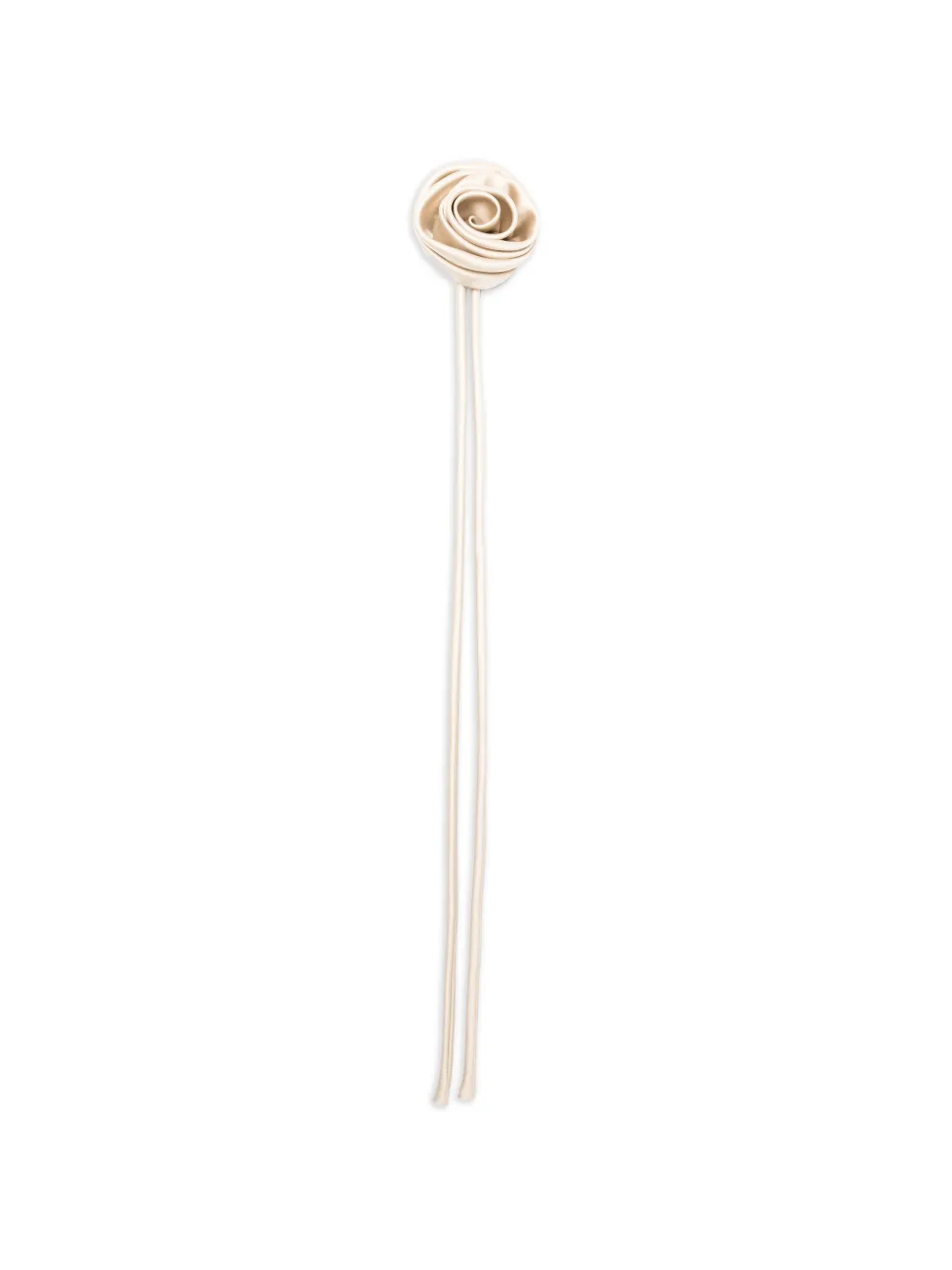 Max Mara Mxamoschea floral-appliqué brooch - Neutrals