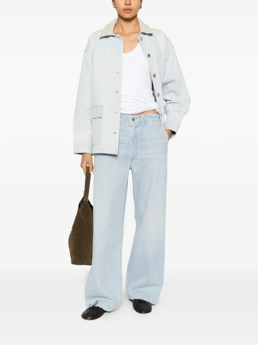 AGOLDE Jeans met knoopsluiting Blauw