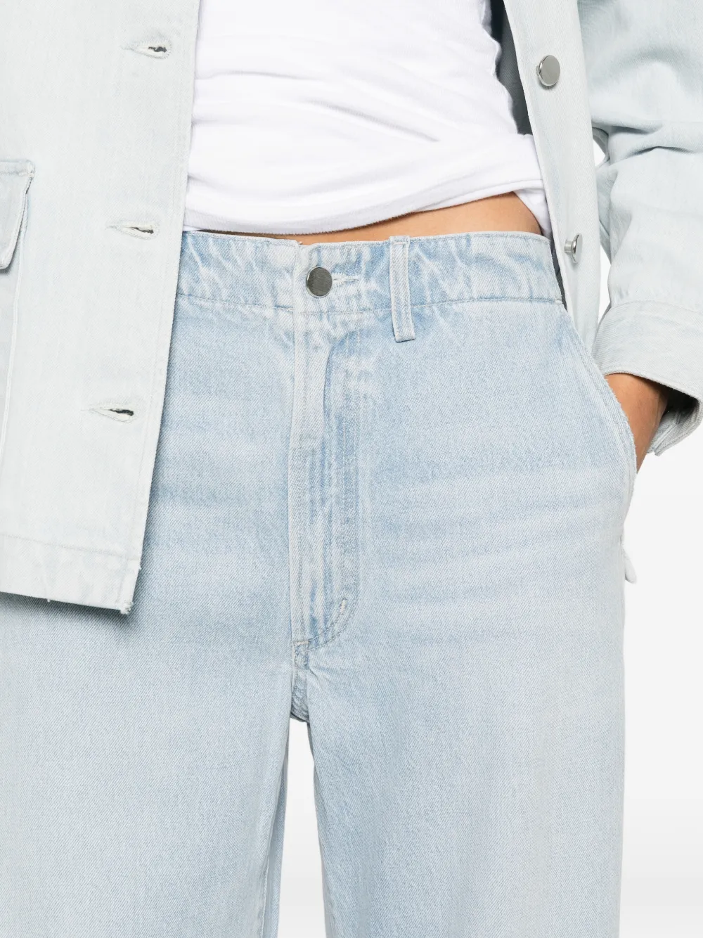 AGOLDE Jeans met knoopsluiting Blauw
