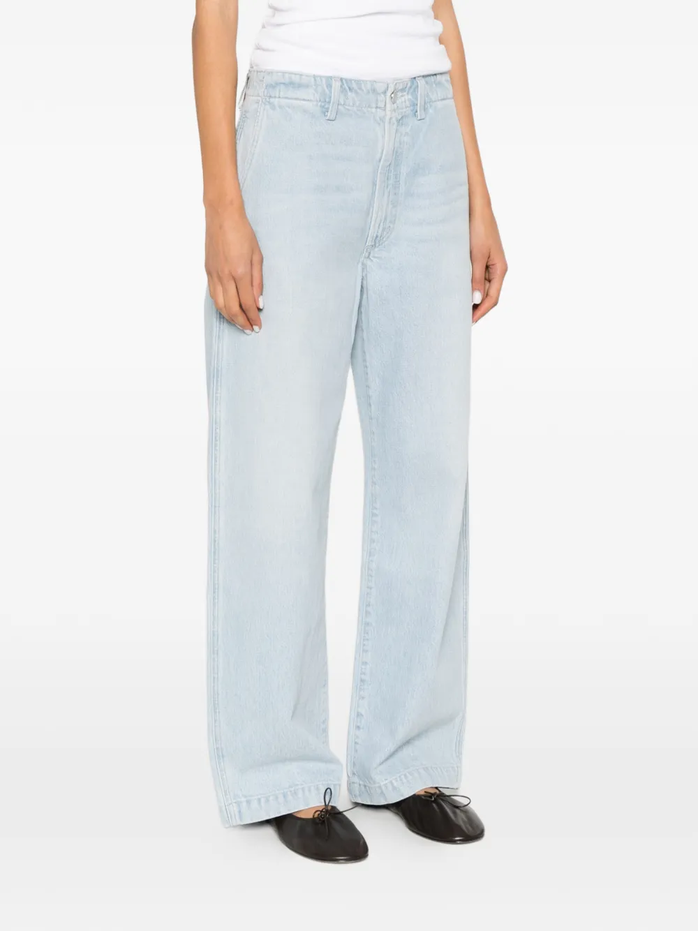 AGOLDE Jeans met knoopsluiting Blauw