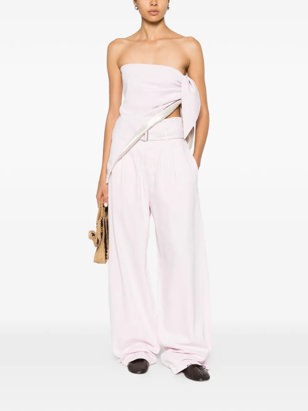 AGOLDE Corset jeans met ceintuur Roze