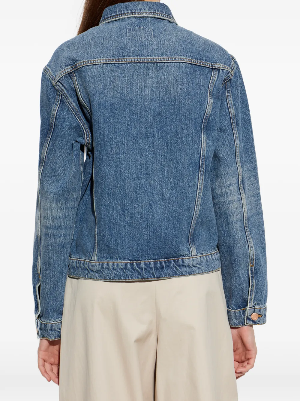 Emporio Armani Button-up denim jack Blauw