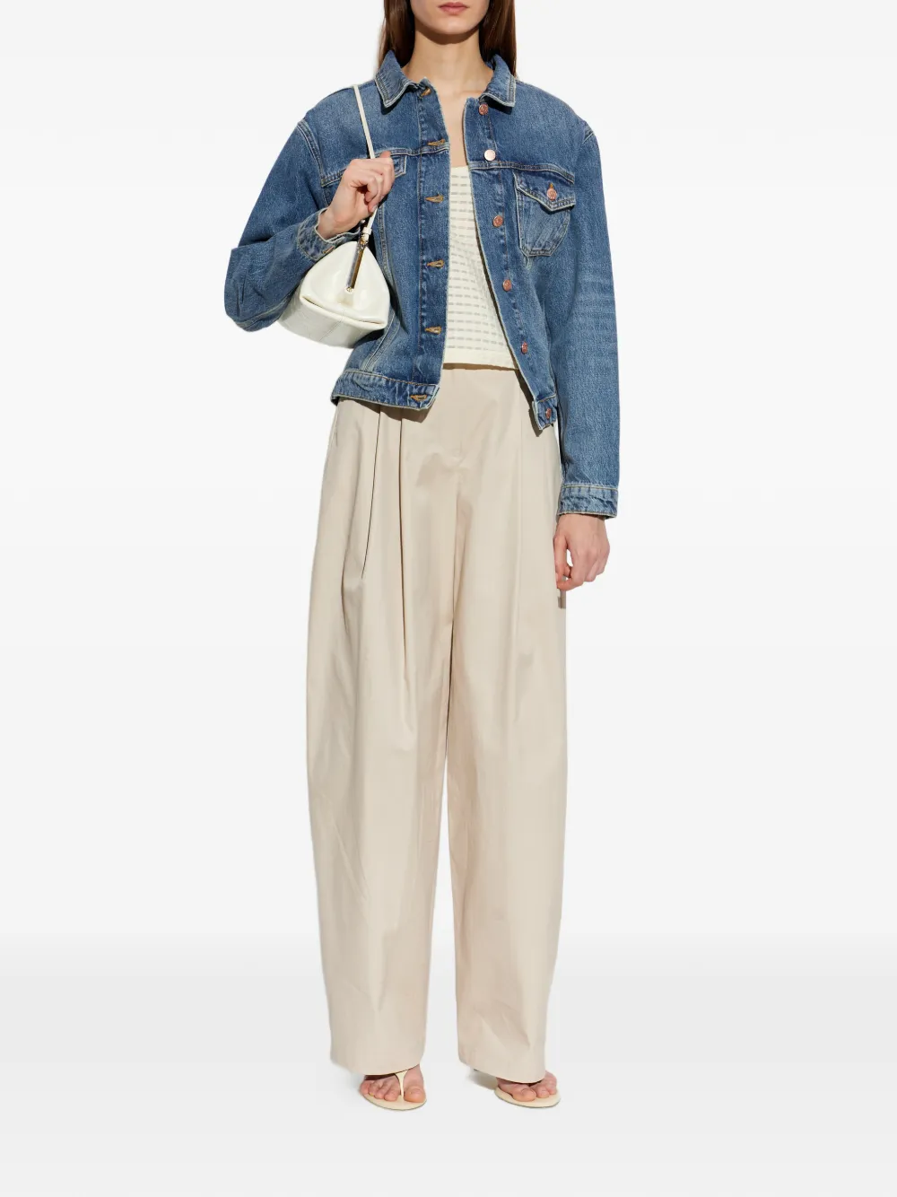 Emporio Armani Button-up denim jack Blauw