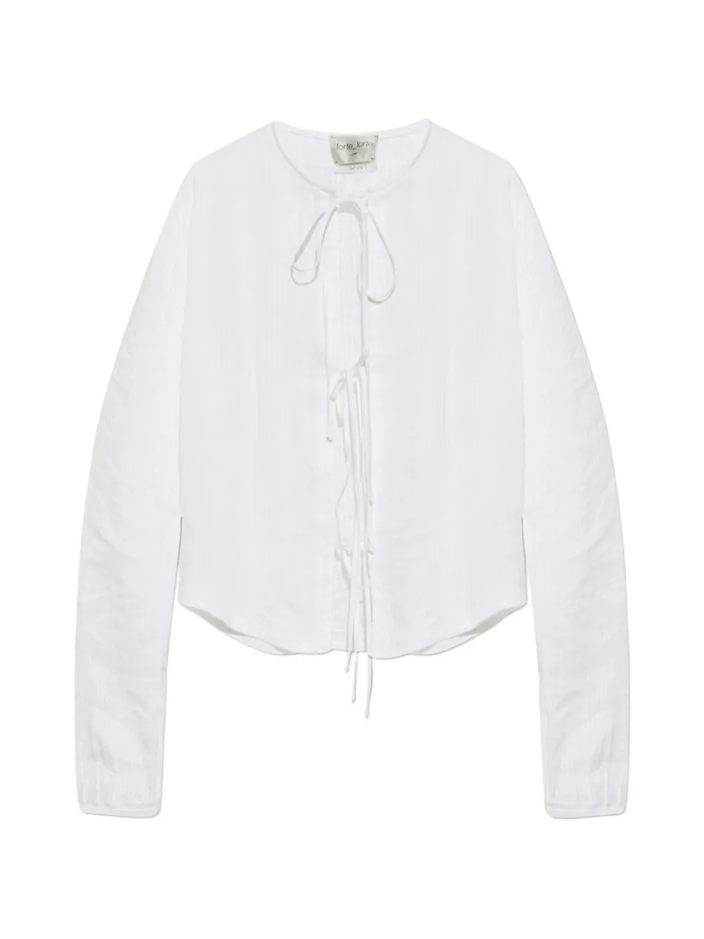 Forte Forte striped tie-fastening shirt - White
