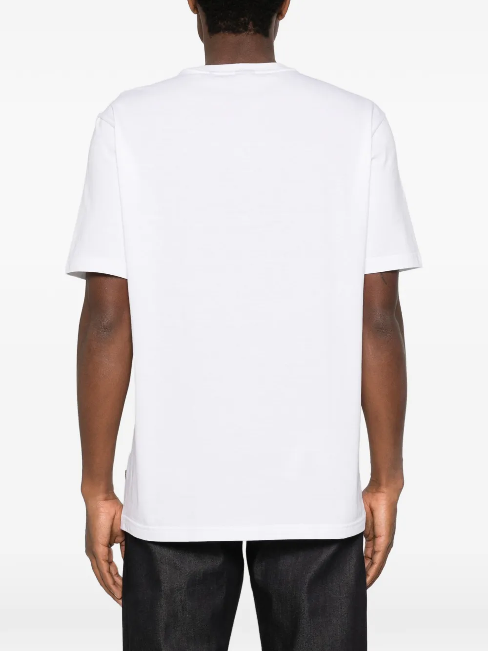 BOSS Katoenen-jersey T-shirt met logo Wit