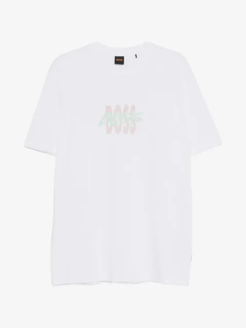 BOSS logo-artwork T-shirt in cotton jersey