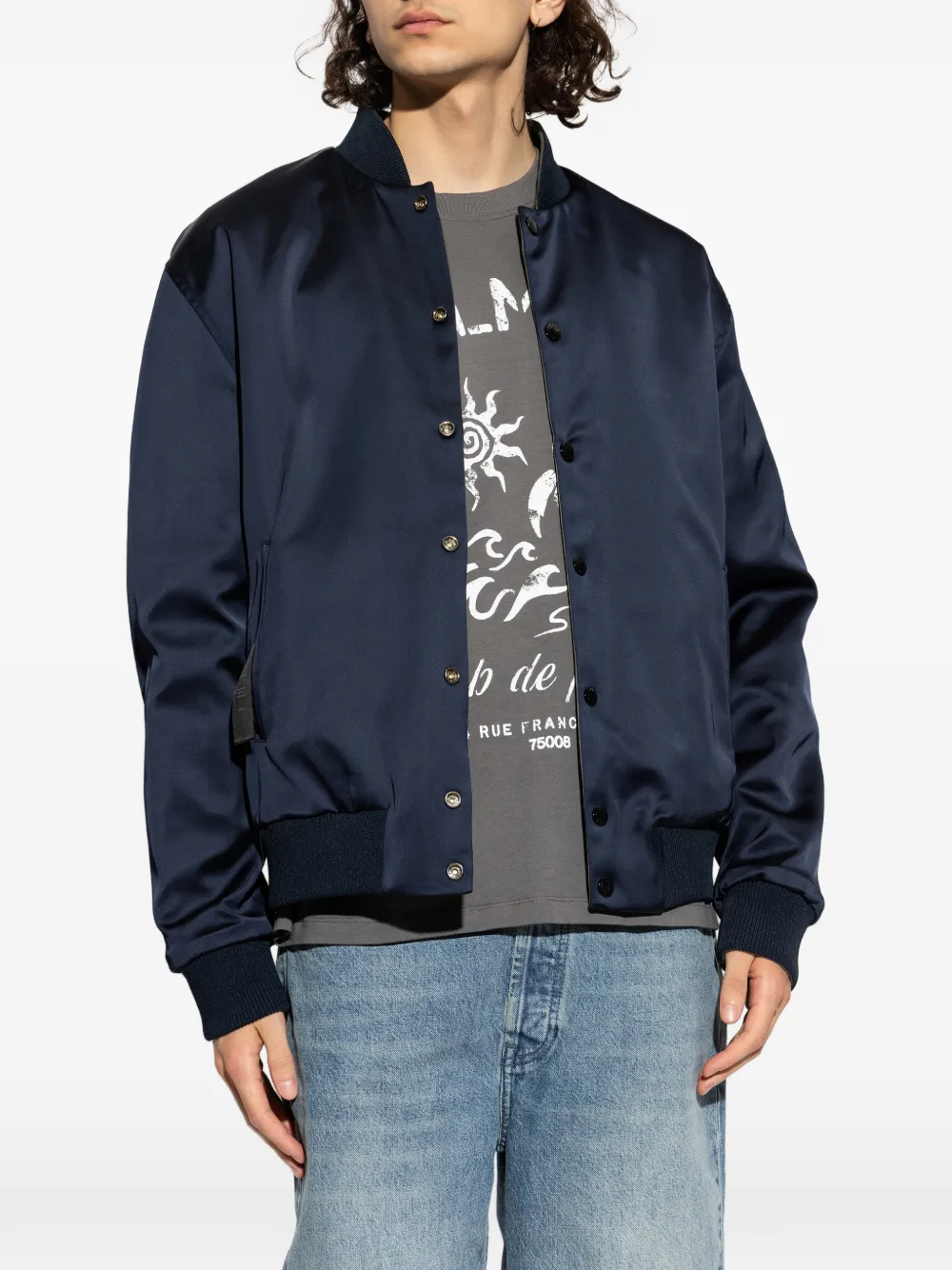 Balmain Omkeerbaar jack met geborduurd logo Groen