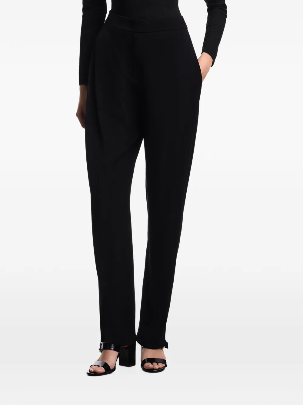 Emporio Armani Straight plooibroek Zwart