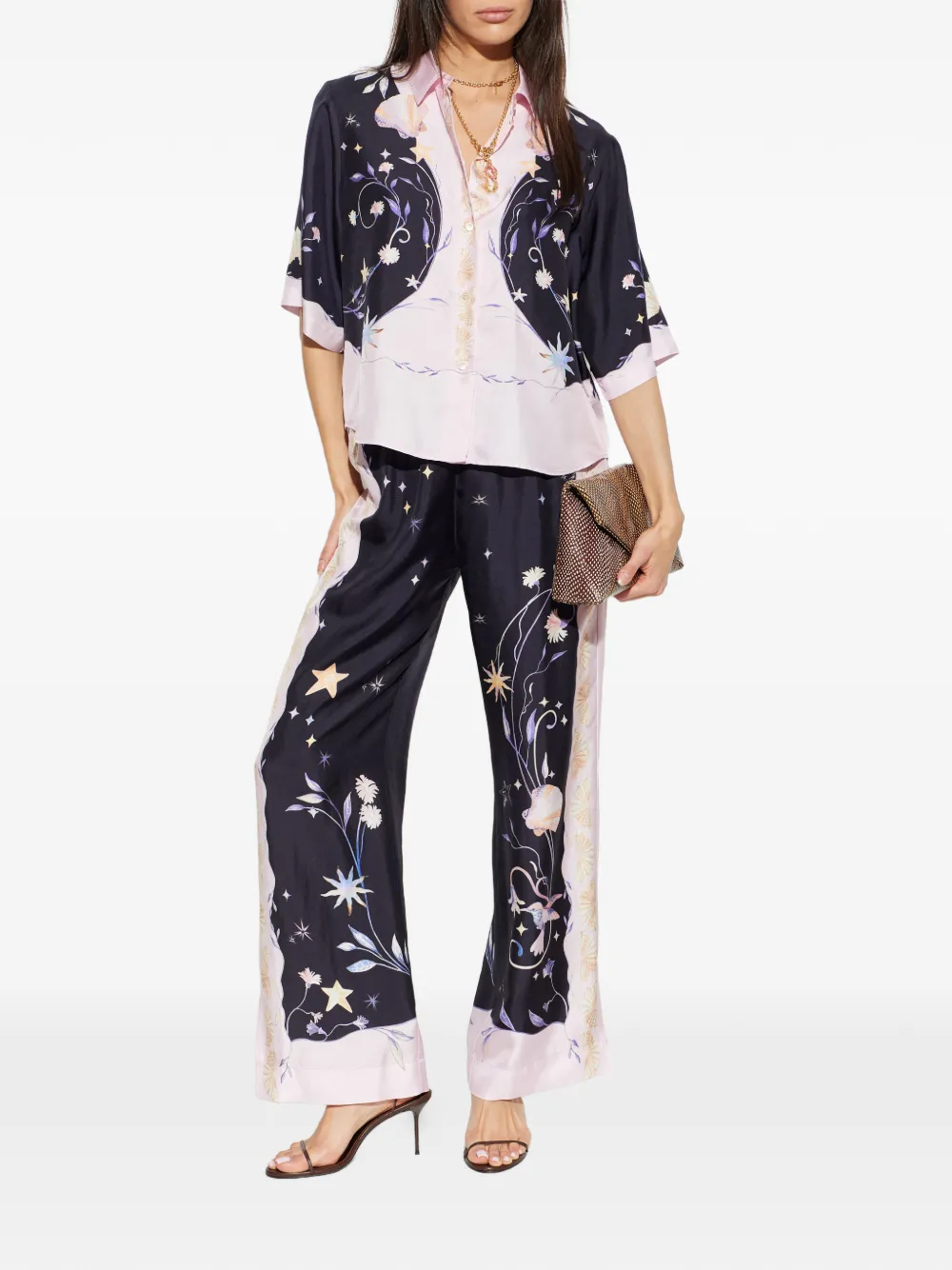  Forte Forte Camisa Con Conchas Estampadas - Azul 