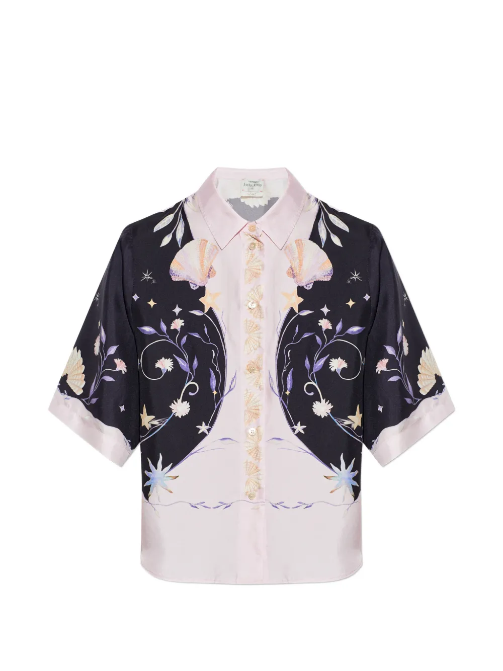 Forte Forte seashell-print short-sleeves shirt - Blu