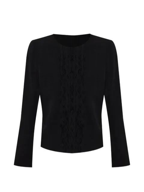 Emporio Armani chamarra con ribete de volantes