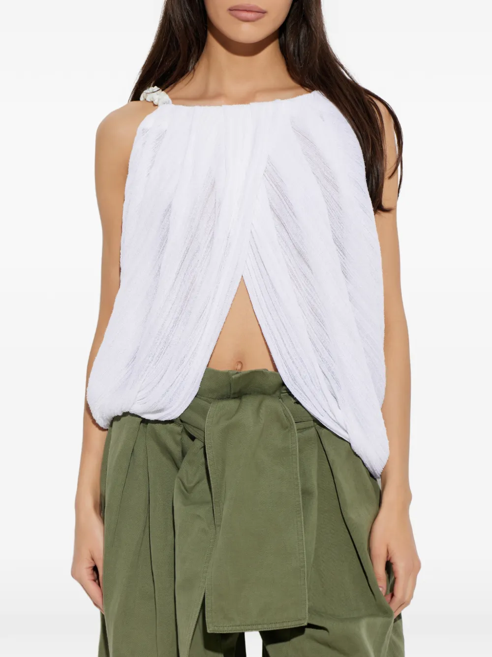 Balmain Hoodie verfraaid met kralen Wit