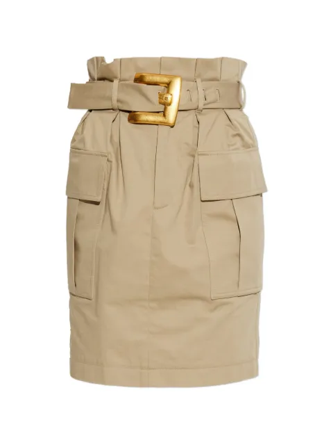 Balmain belted cargo-pocket mini skirt