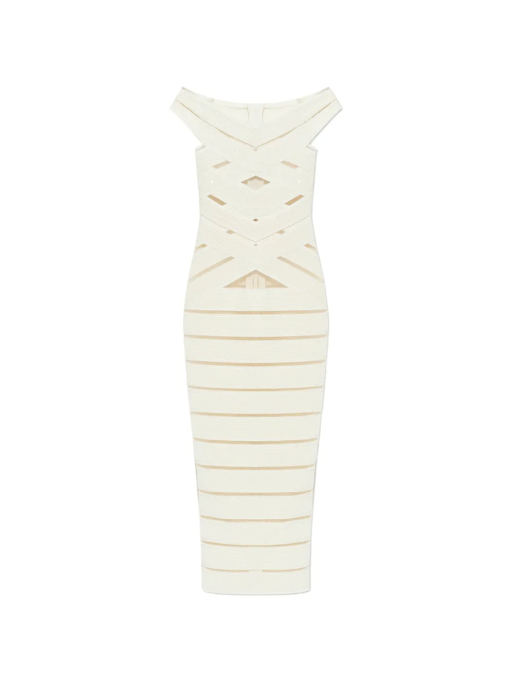 Balmain glitter-embellished mini dress - Toni neutri