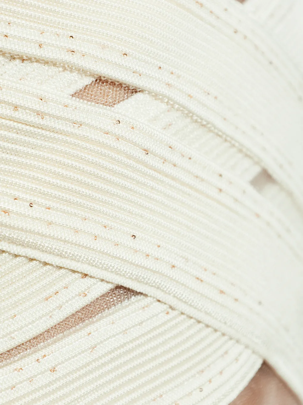 Balmain Mini-jurk verfraaid met glitters Beige