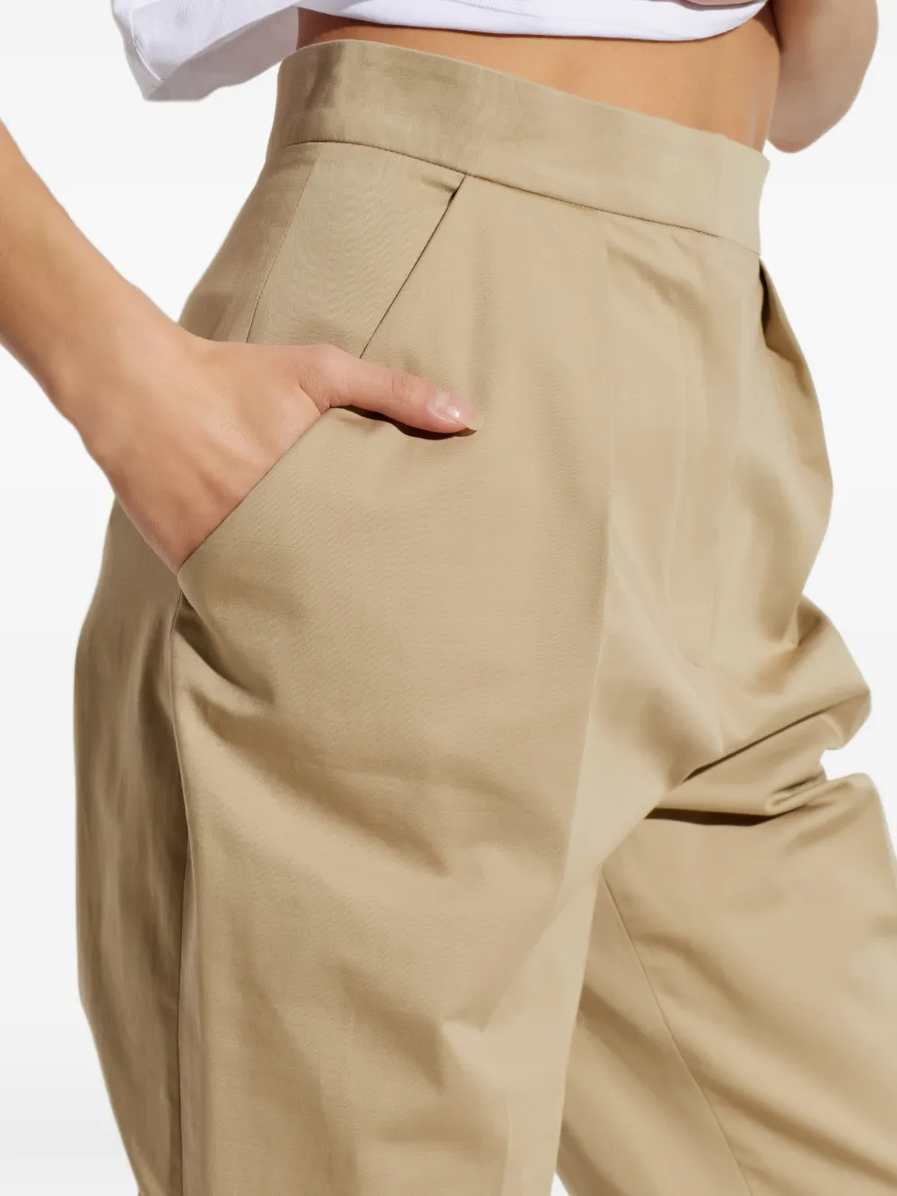 Balmain Cropped broek Beige