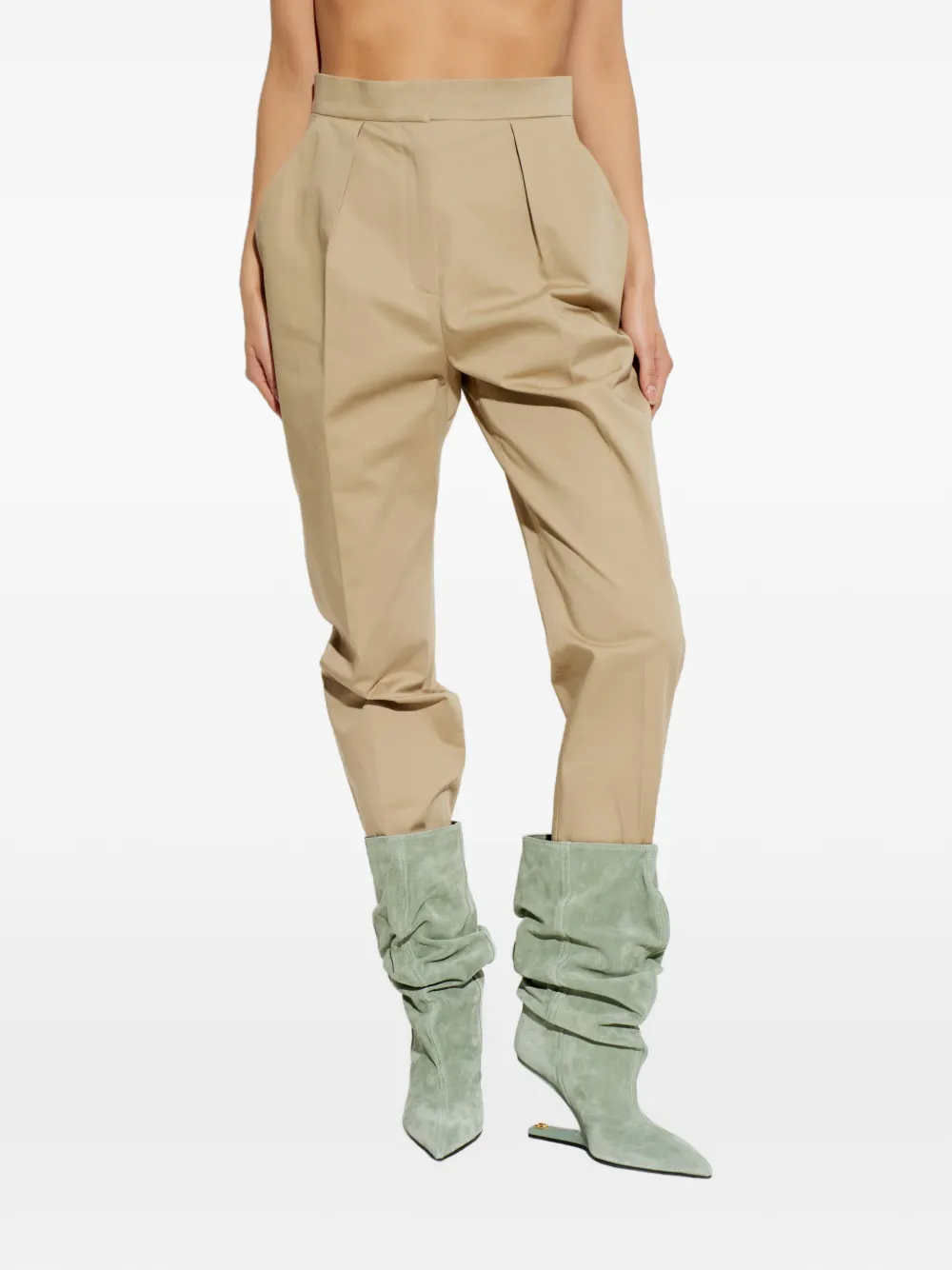 Balmain Cropped broek Beige