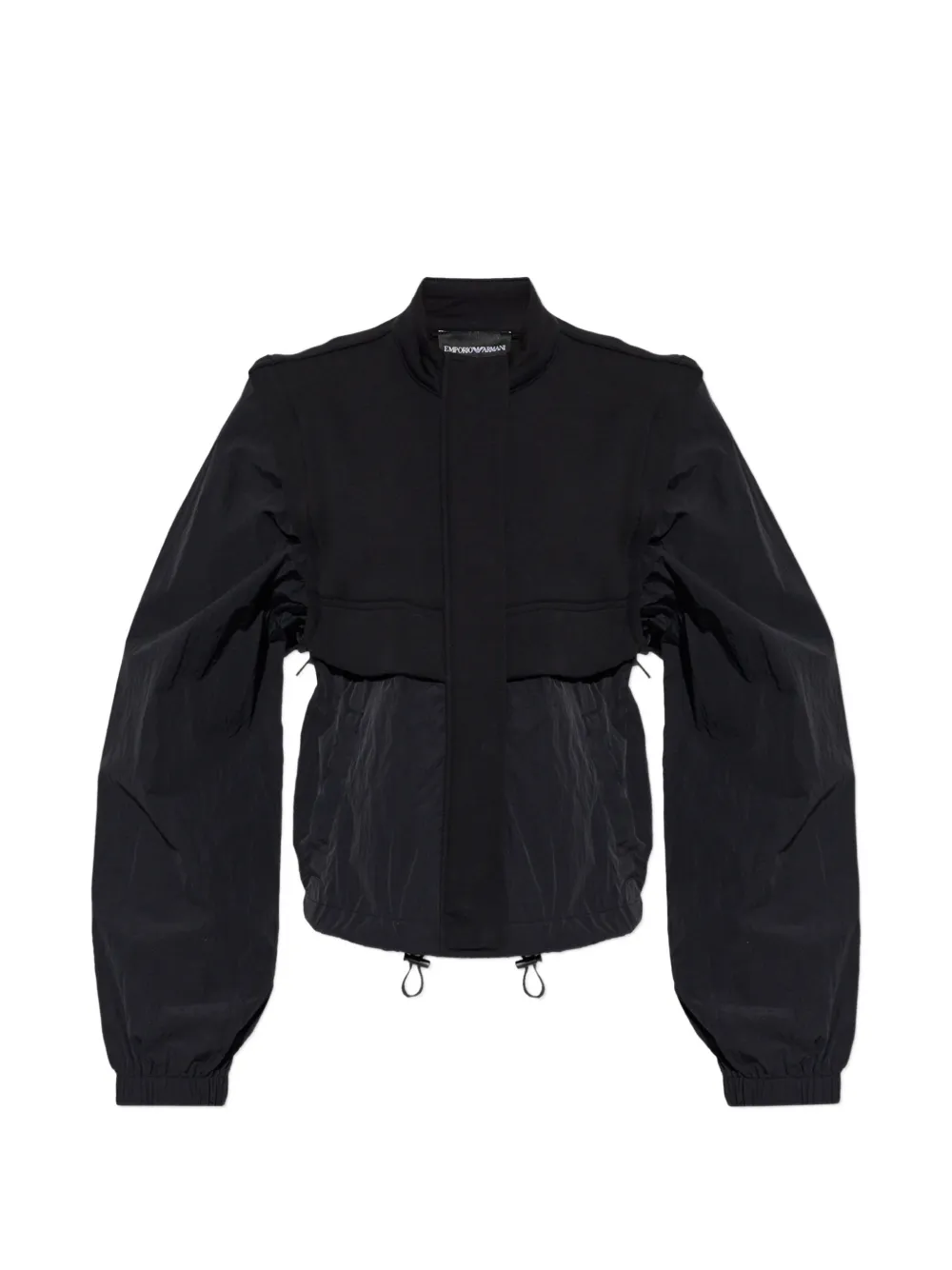 Emporio Armani detachable-sleeve drawstring-hem jacket - Nero