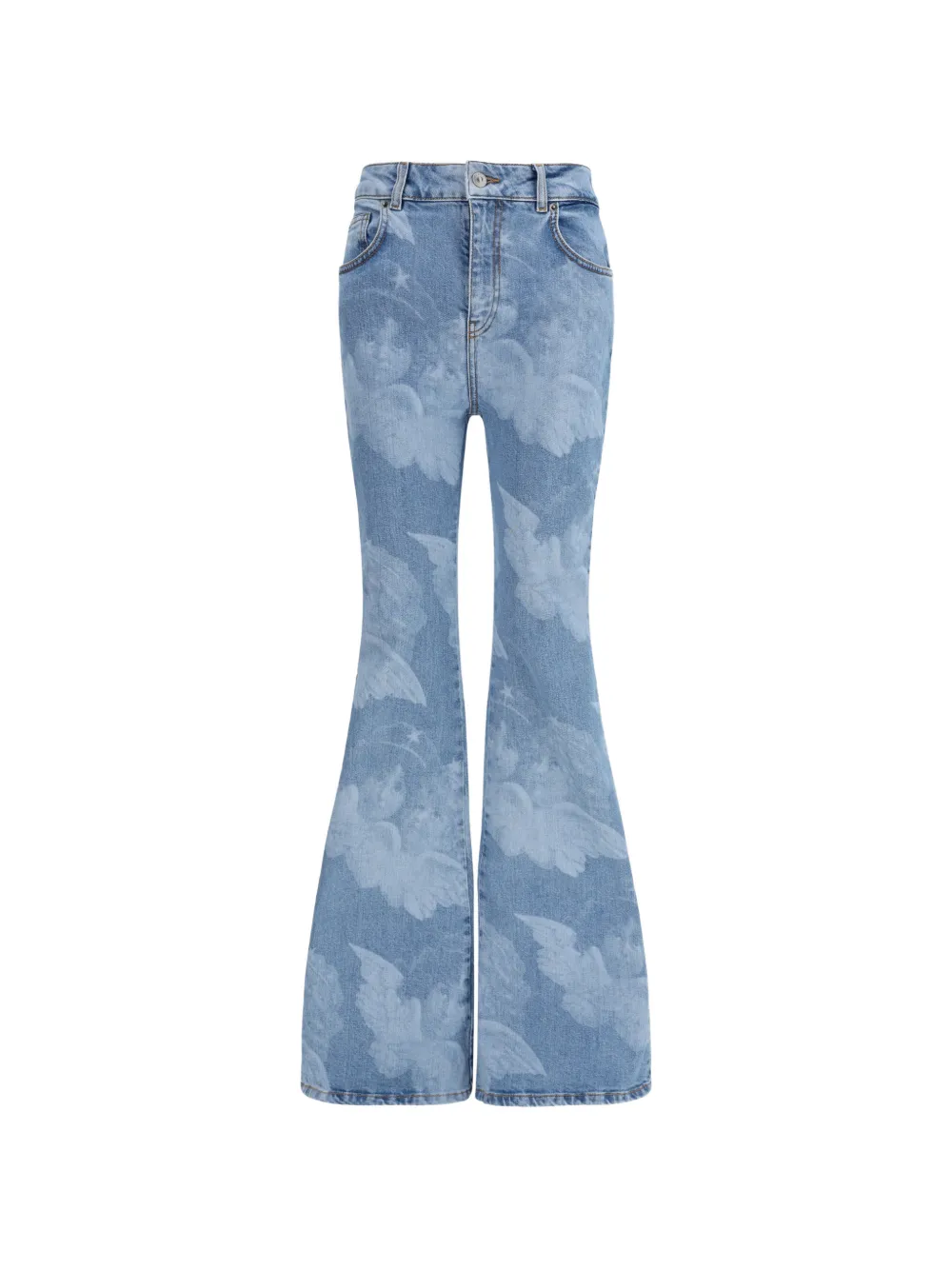 Fiorucci Angels-print flared jeans - Blu