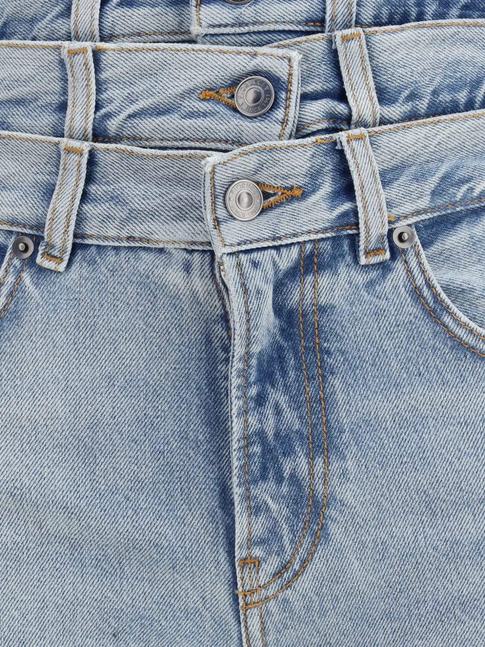 Fiorucci Flared jeans met drievoudige tailleband Blauw