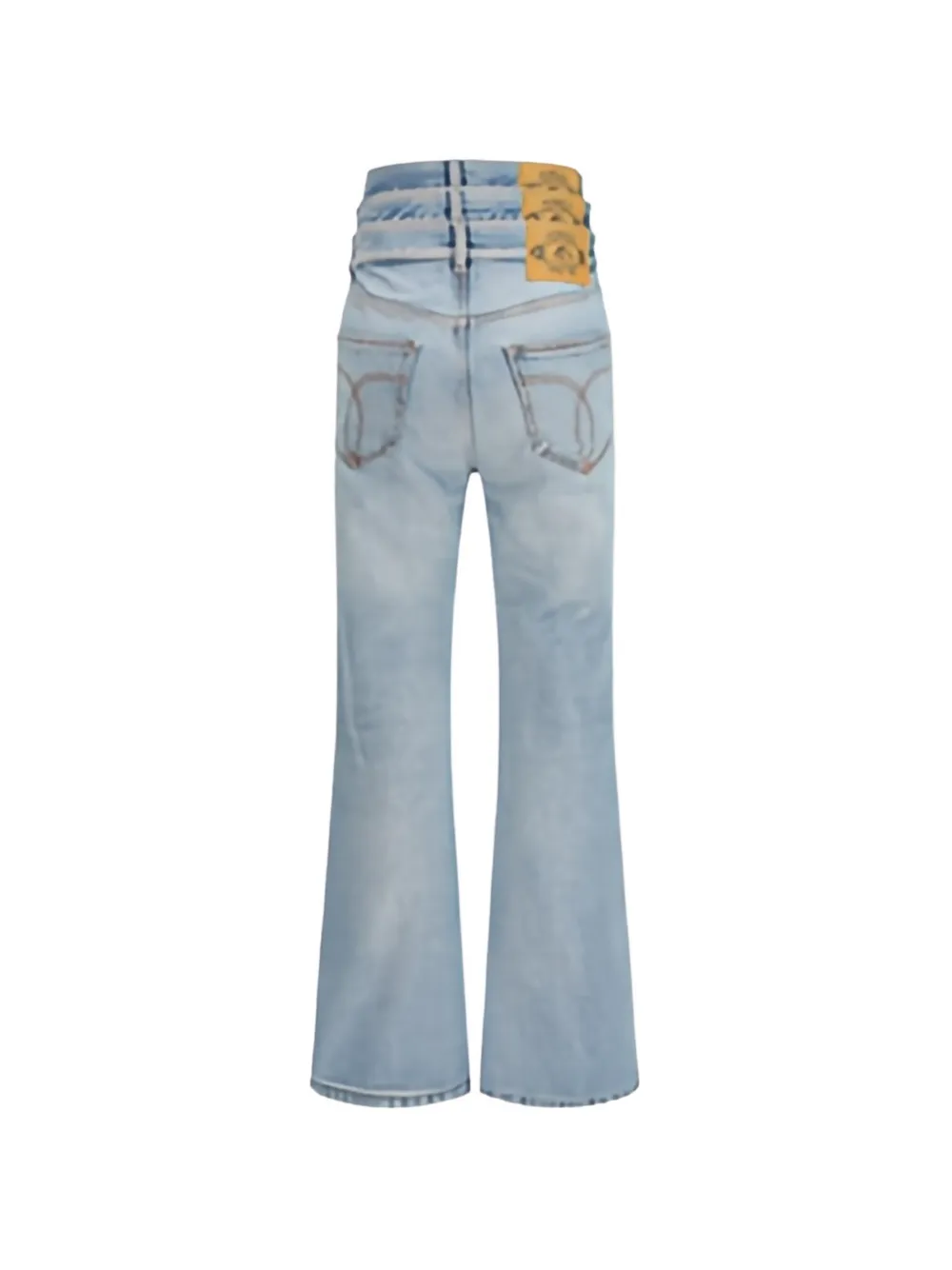 Fiorucci Flared jeans met drievoudige tailleband Blauw