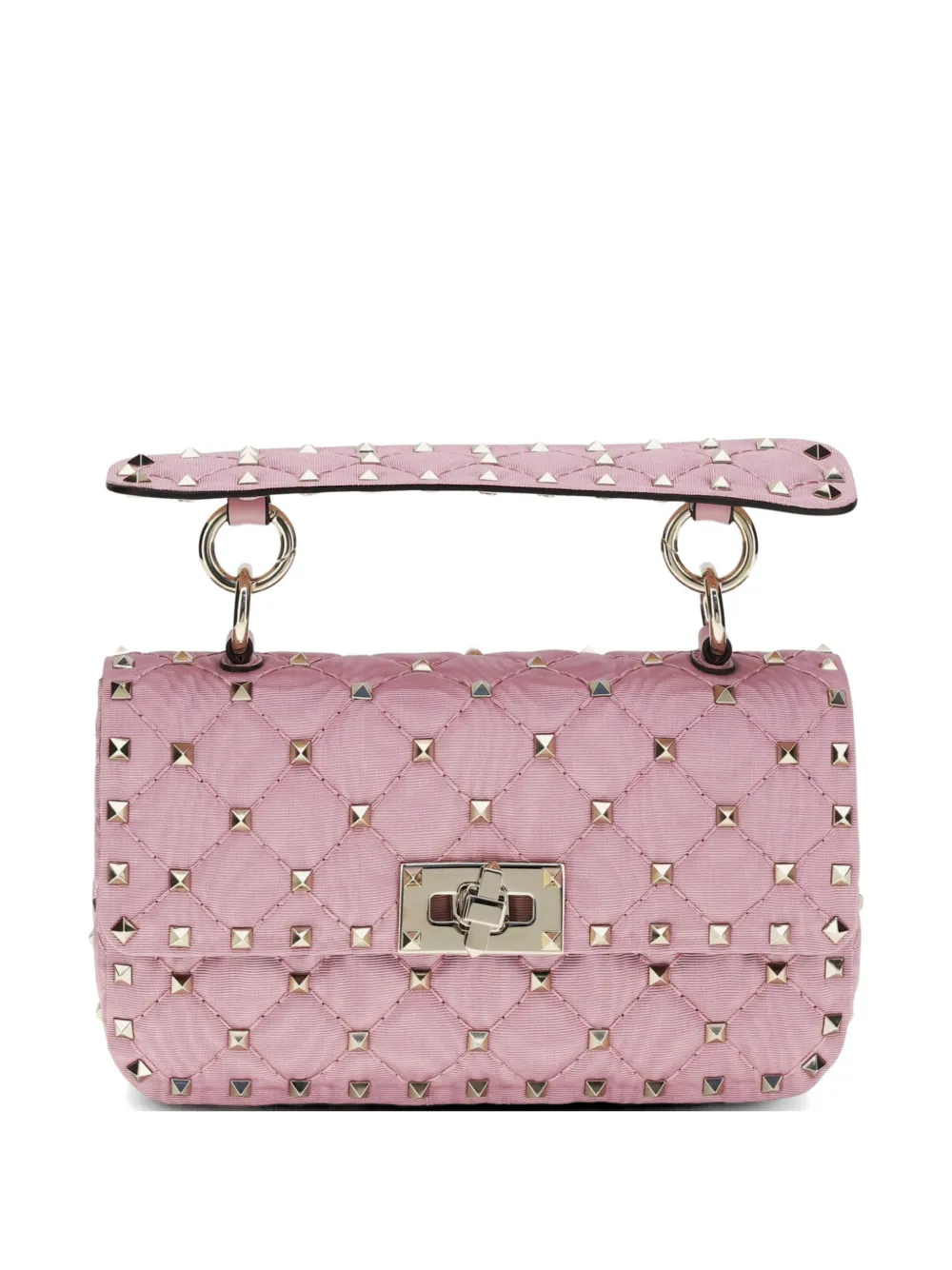 Valentino Garavani leather rockstud-embellished shoulder bag - Rosa