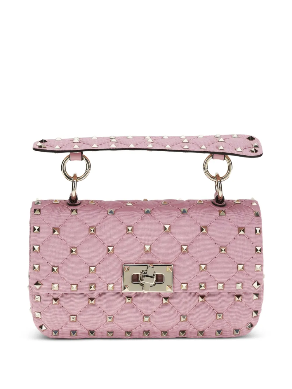Valentino Garavani leather rockstud-embellished shoulder bag - Rosa