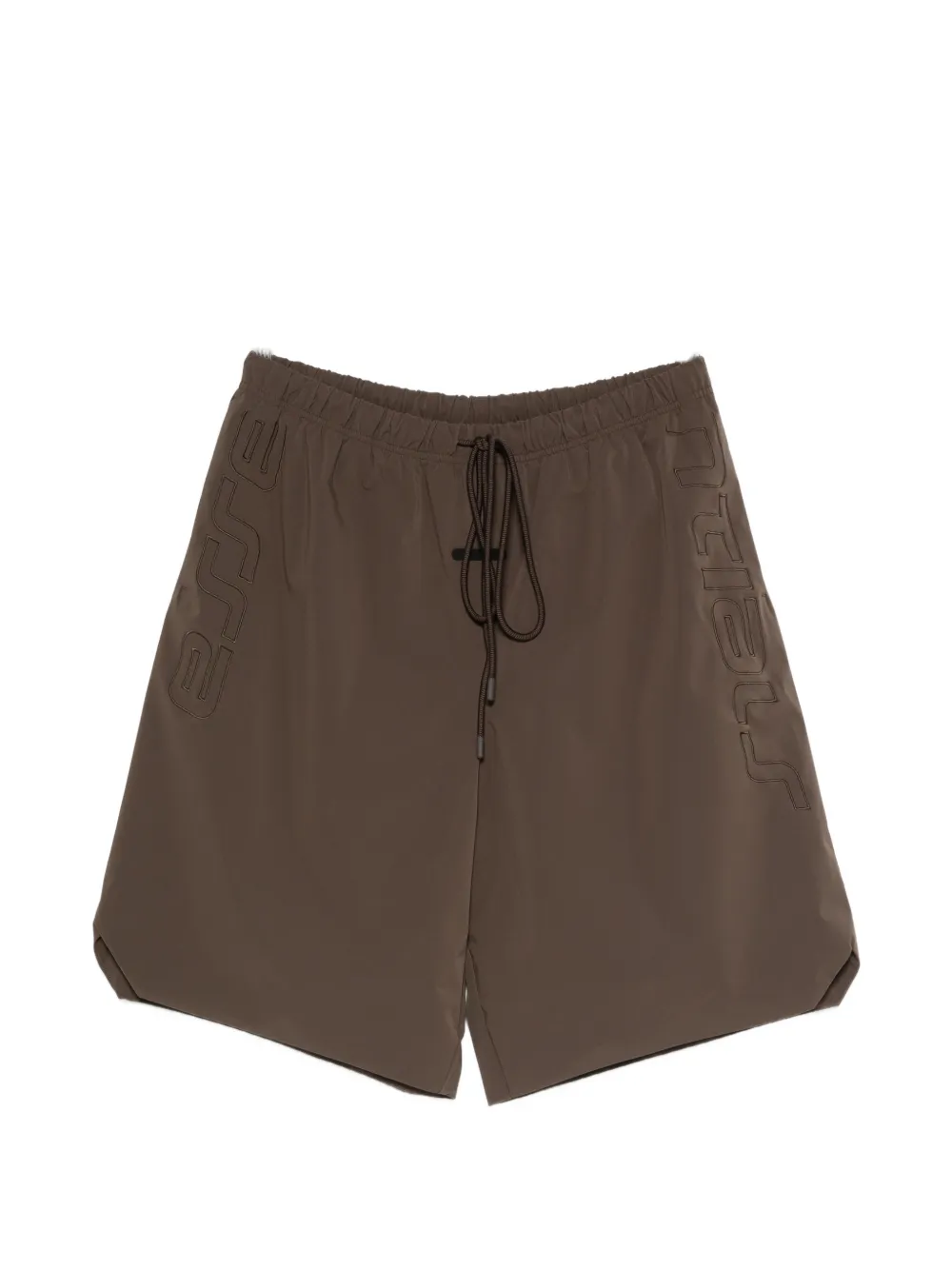 FEAR OF GOD ESSENTIALS Active Trace embroidered shorts - Marrone