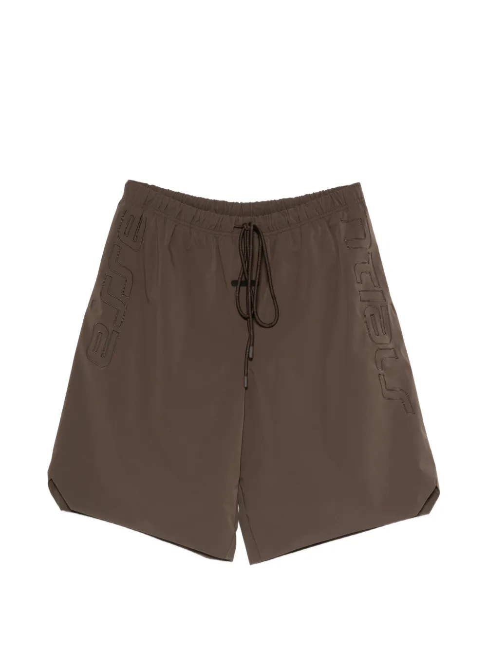 FEAR OF GOD ESSENTIALS Active Trace embroidered shorts - Marrone