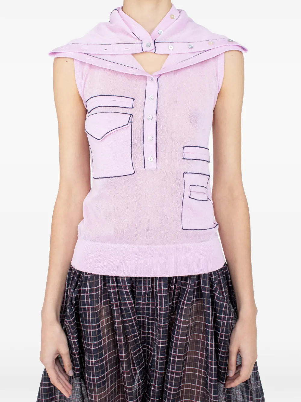 Kiko Kostadinov Kreiner top - Rosa