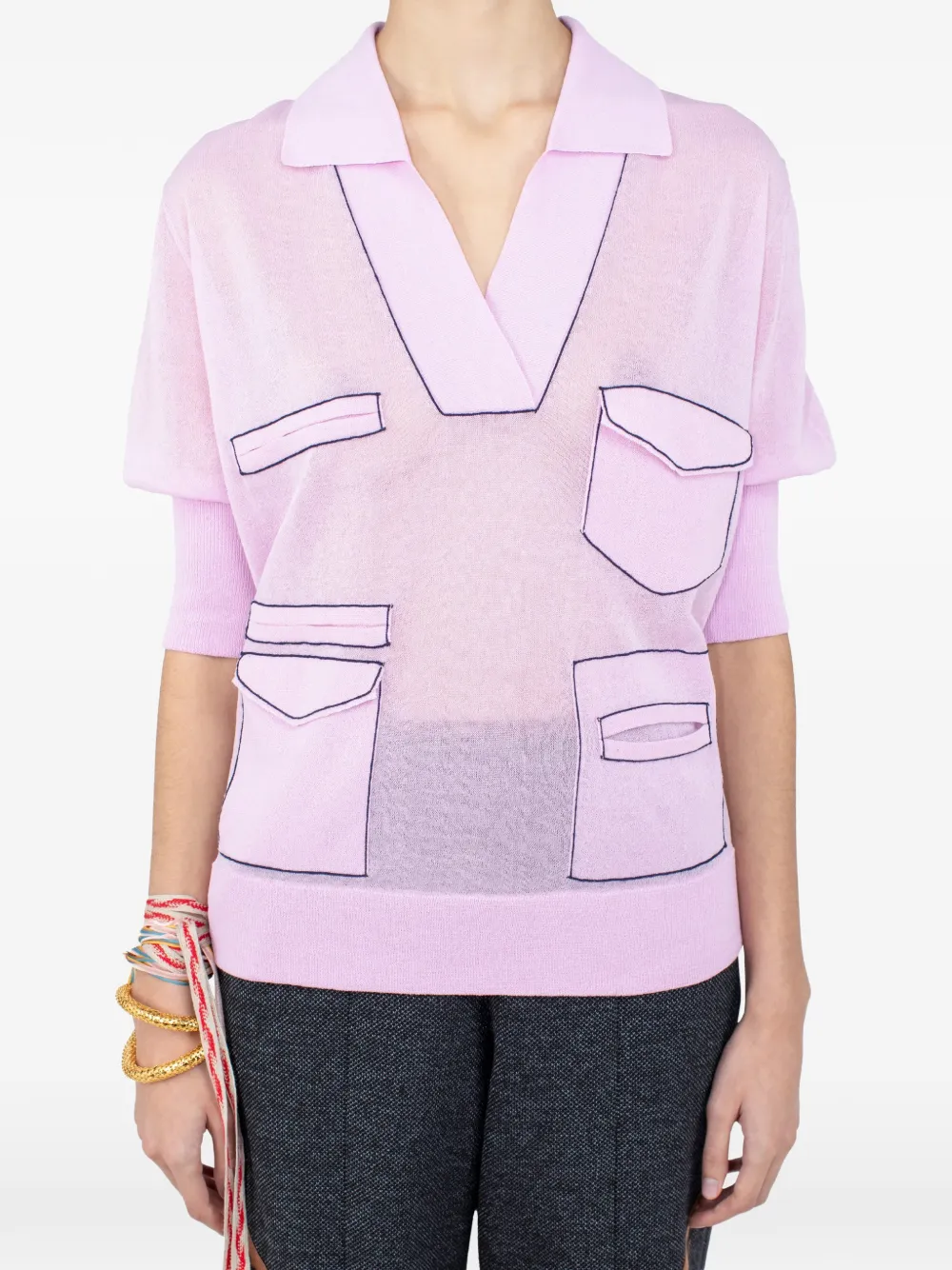 Kiko Kostadinov Kreiner polo shirt - Rosa