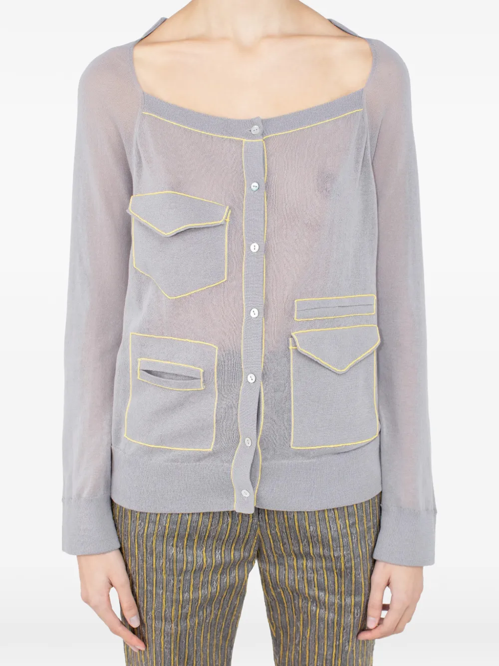 Kiko Kostadinov Kreiner cardigan - Grigio