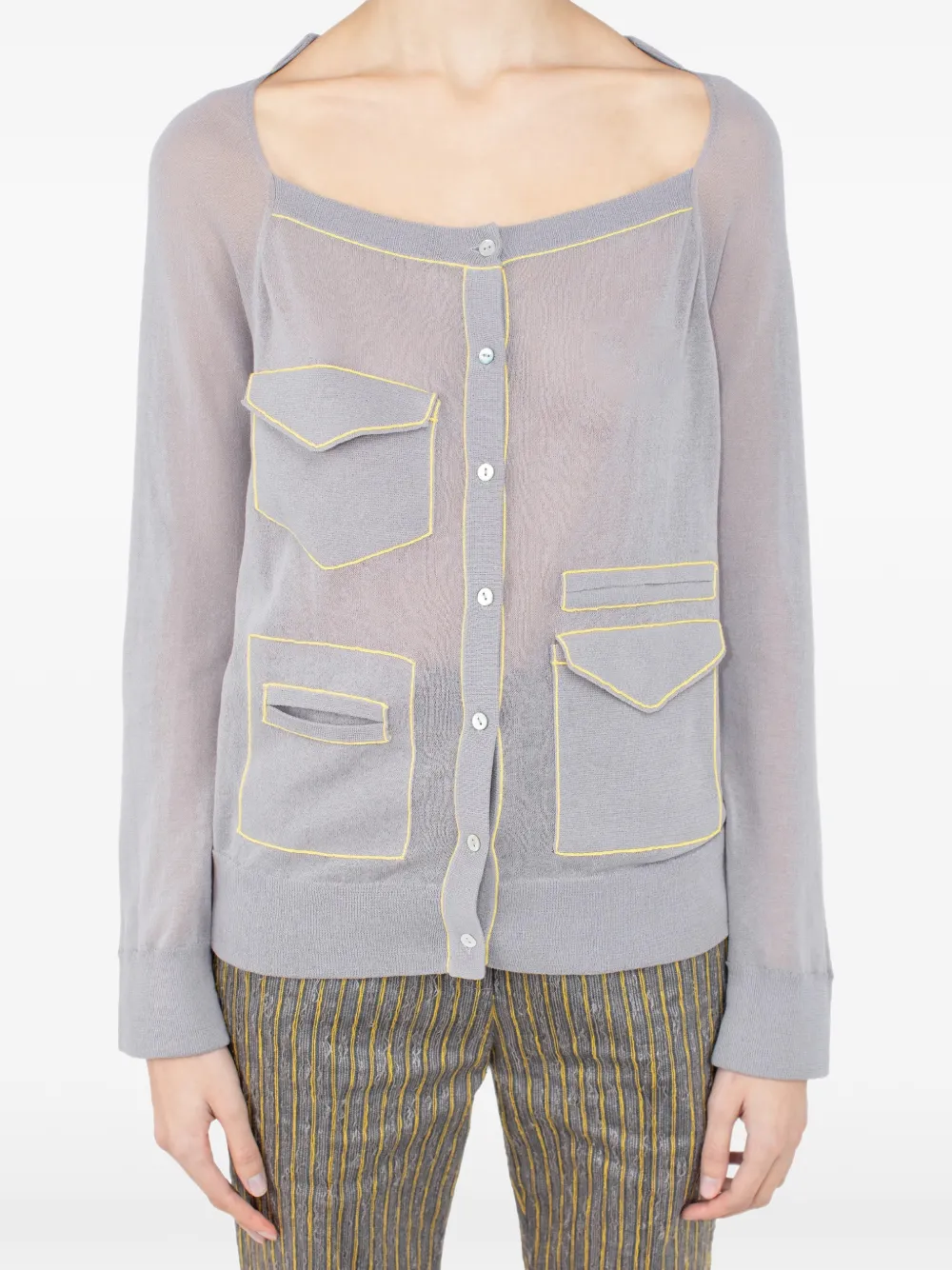 Kiko Kostadinov Kreiner cardigan - Grigio