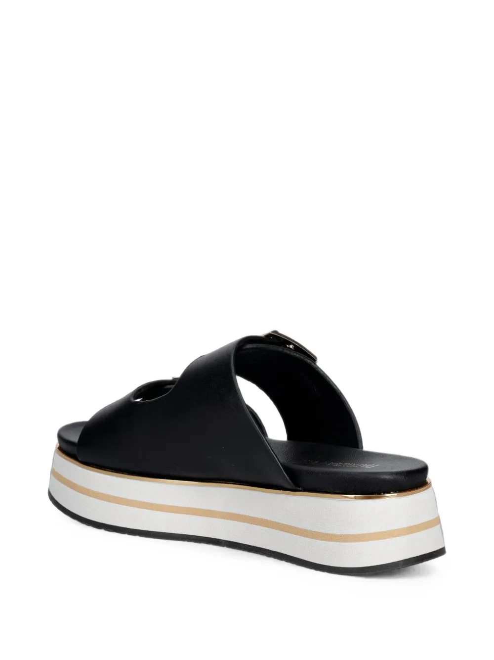 Patrizia Pepe girl buckle-fastening platform sandals Zwart