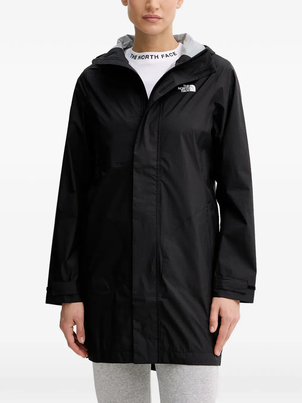 The North Face hooded ripstop packable parka coat - Nero