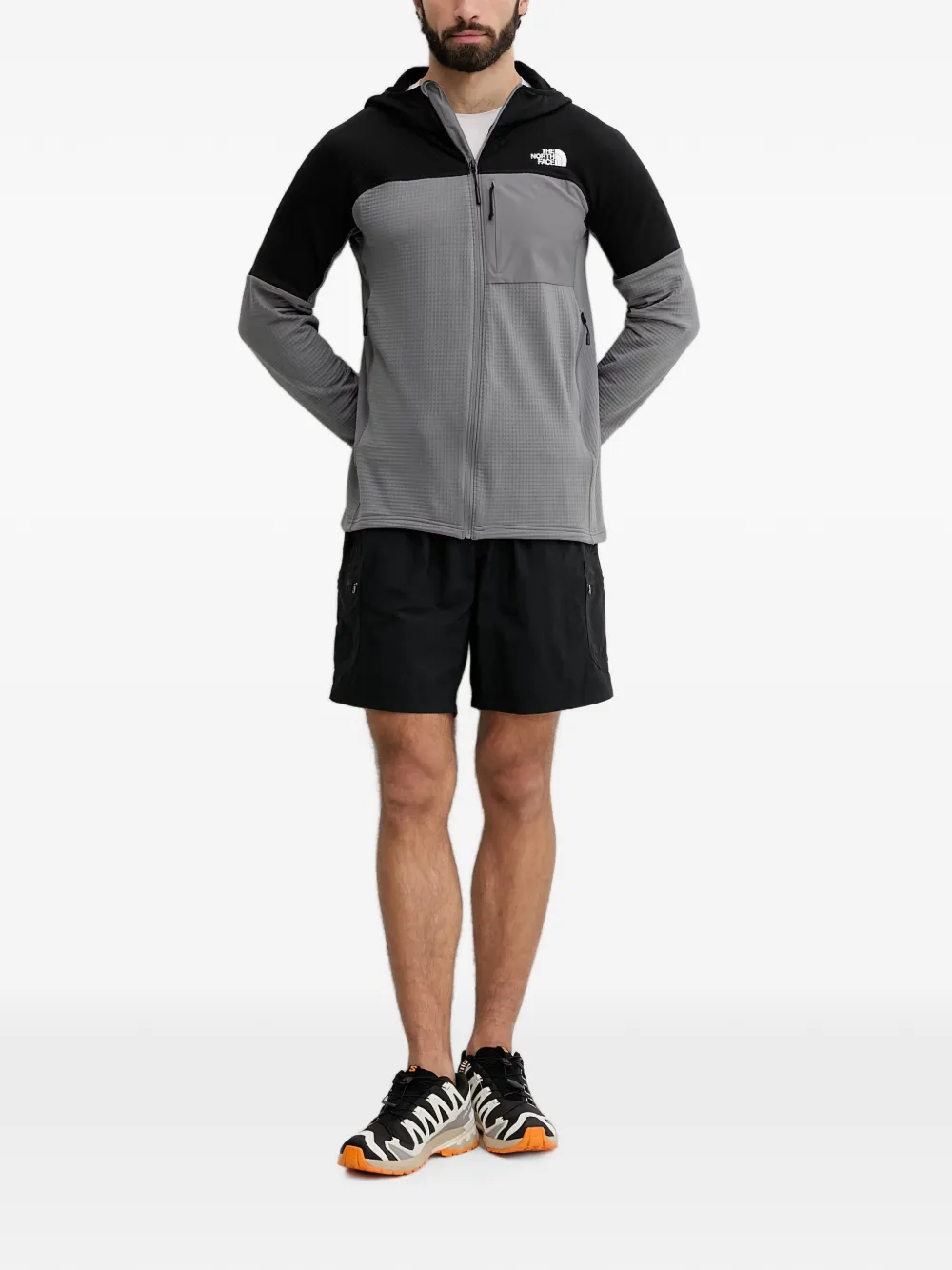 The North Face Stormgap Power Grid™ jack met capuchon en vlakken Grijs