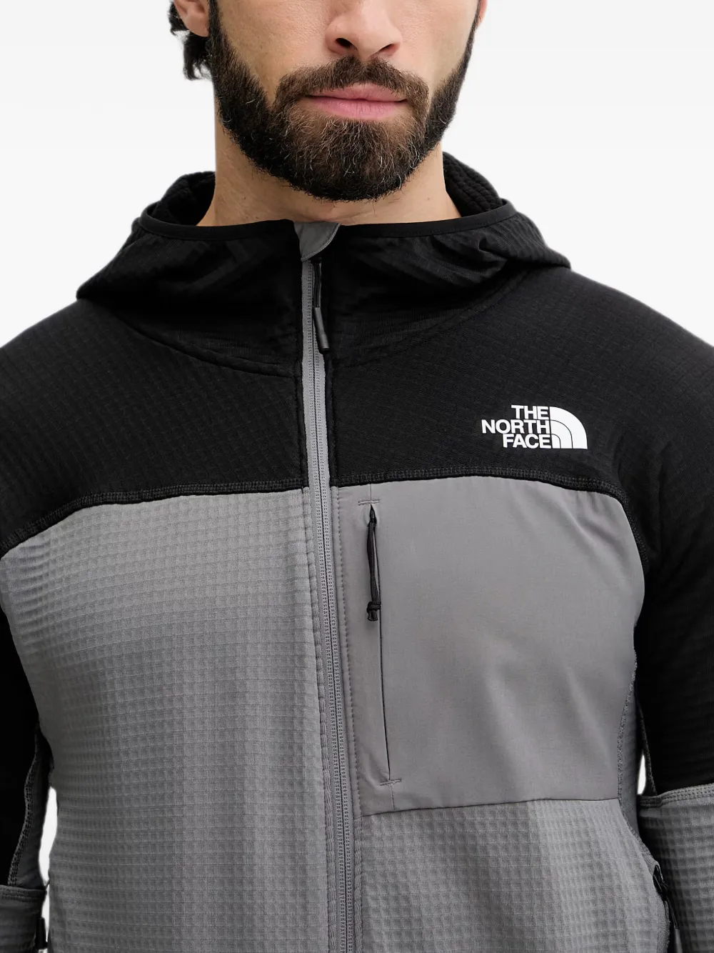 The North Face Stormgap Power Grid™ jack met capuchon en vlakken Grijs
