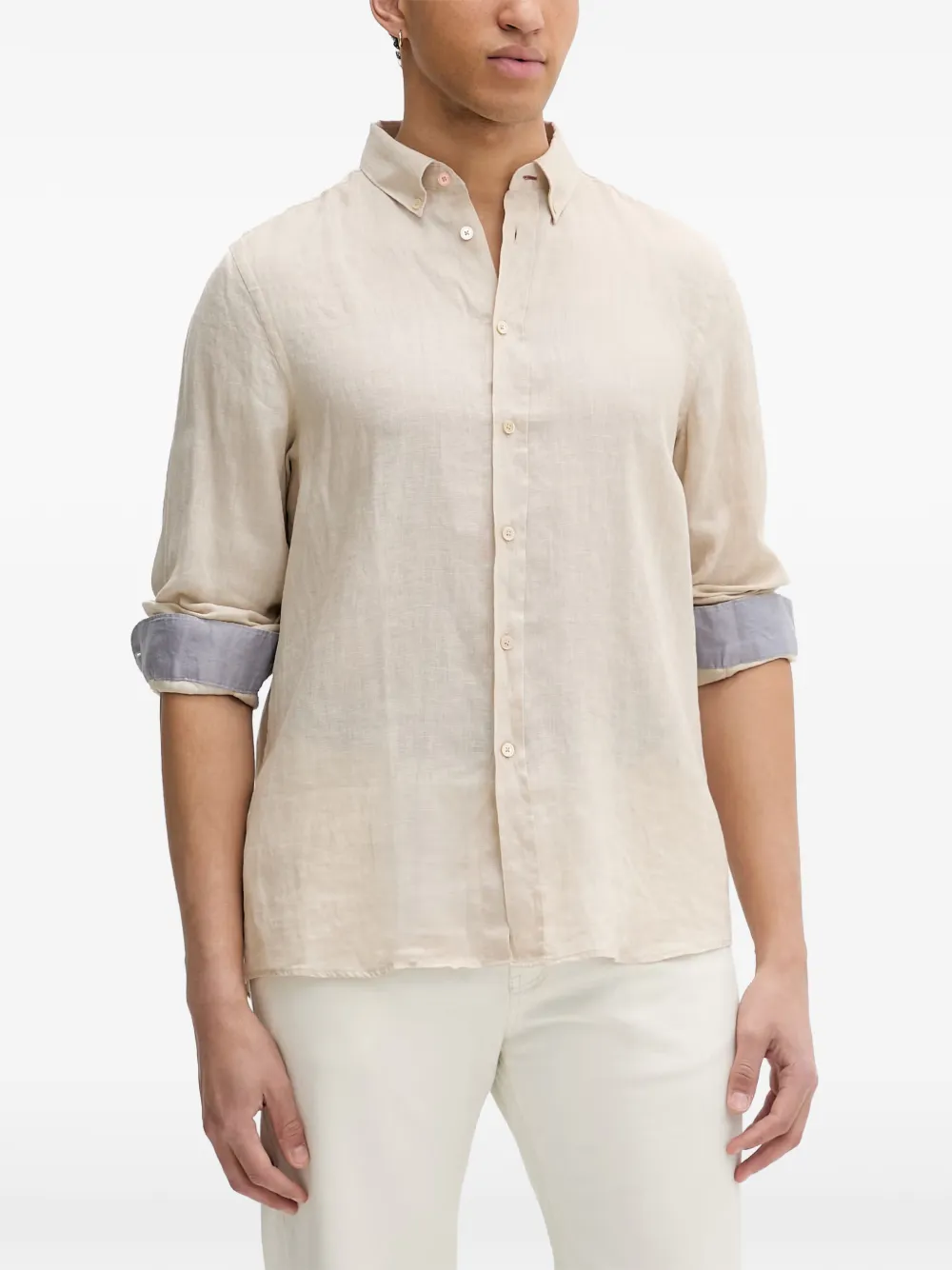 PS Paul Smith button-down long-sleeve shirt - Toni neutri
