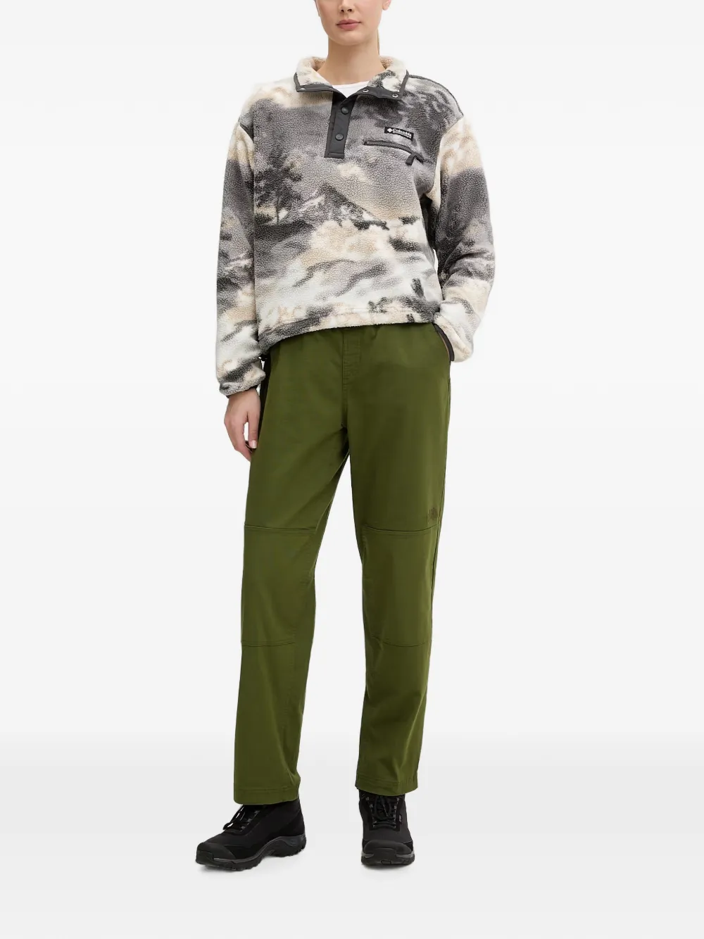 The North Face Broek met ceintuur en vlakken Groen