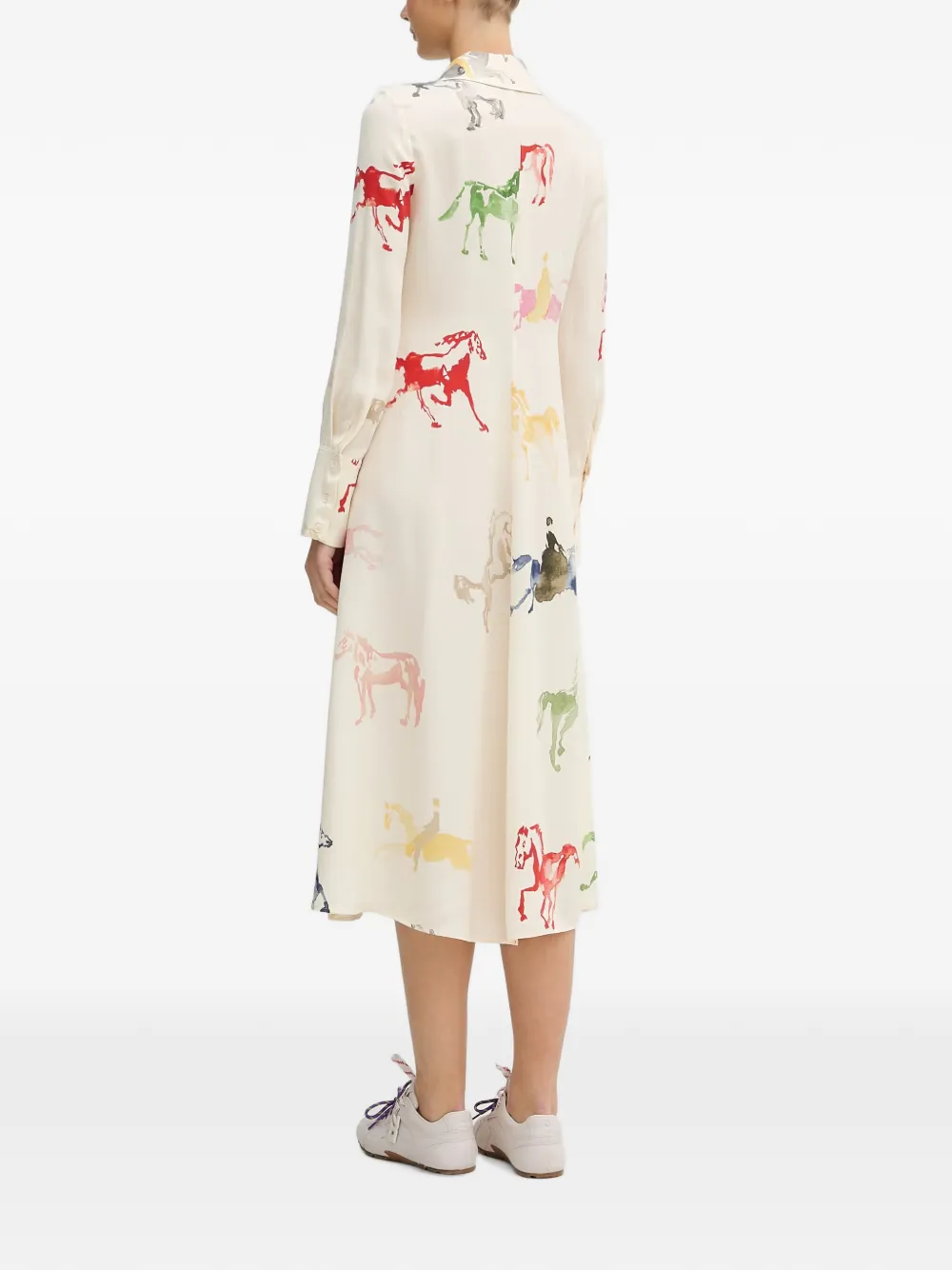 Stine Goya Midi-jurk met print Wit