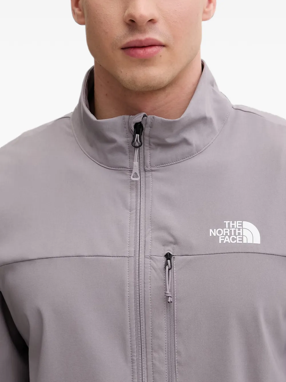 The North Face Nimble jack met logoprint en hoge hals Grijs