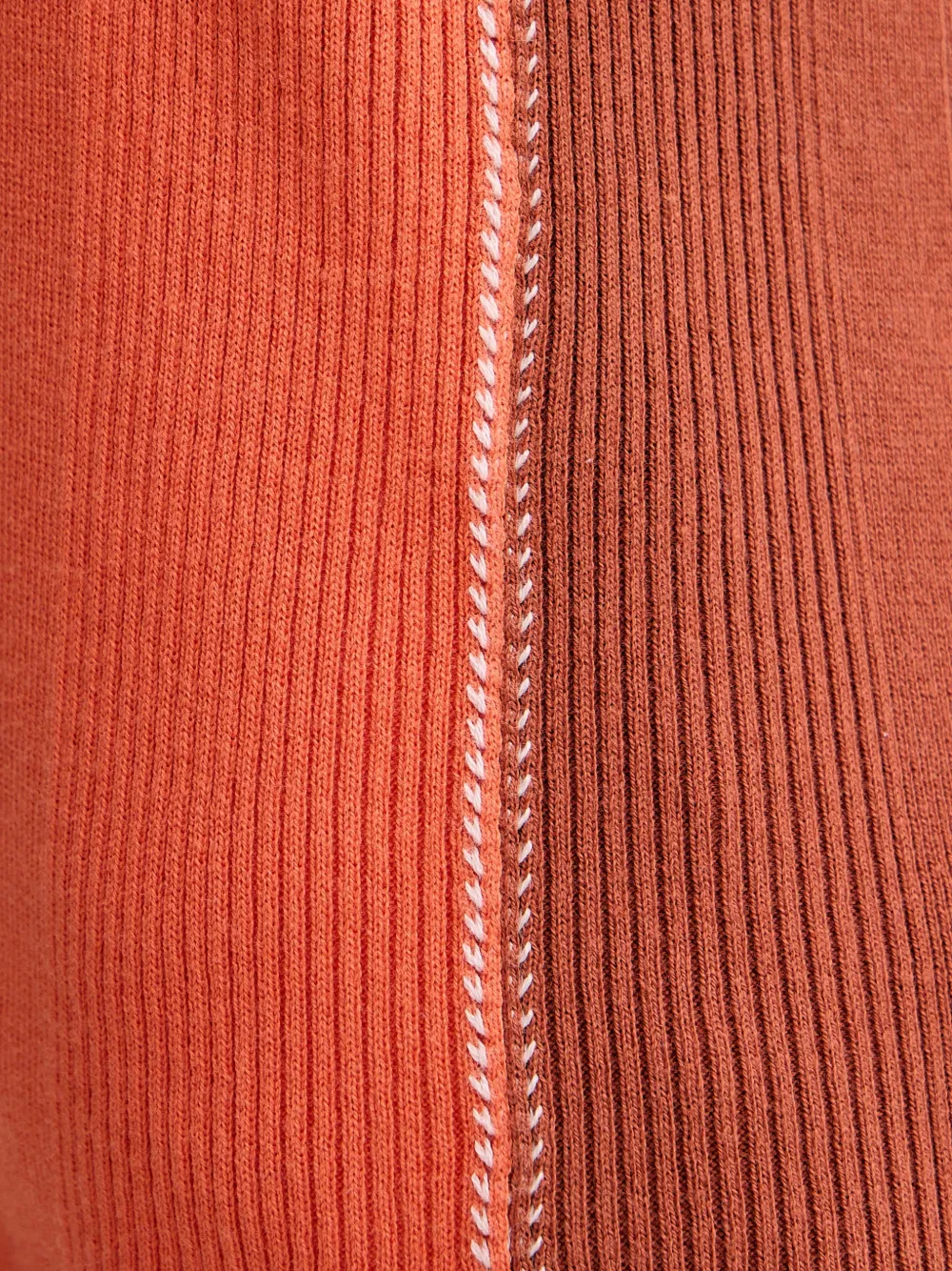 PS Paul Smith Ribgebreide blouse met colourblocking Oranje