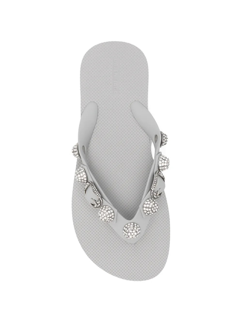 Balenciaga Cagole crystal-embellished flip-flops Grijs
