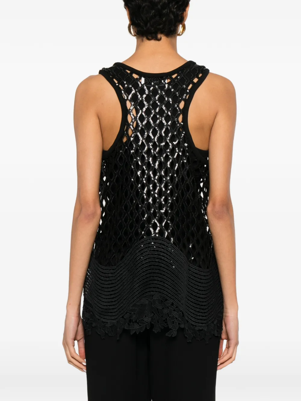 Sportmax Top verfraaid met pailletten Zwart
