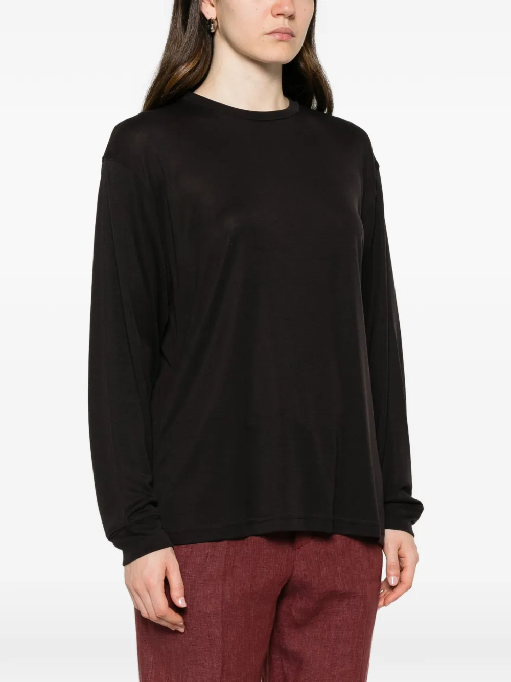  Studio Nicholson Jersey Con Cuello Redondo - Negro 