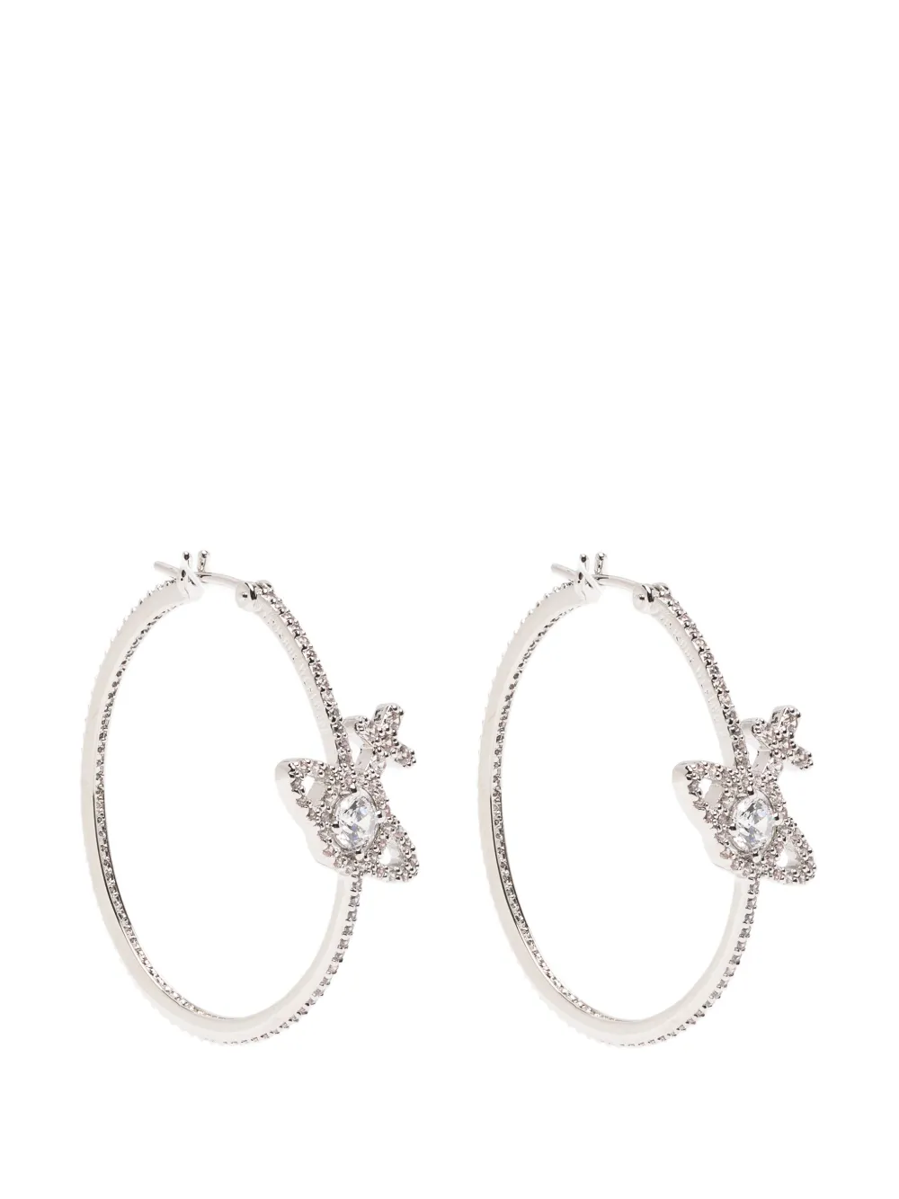 Vivienne Westwood Orb hoop earrings - Argento