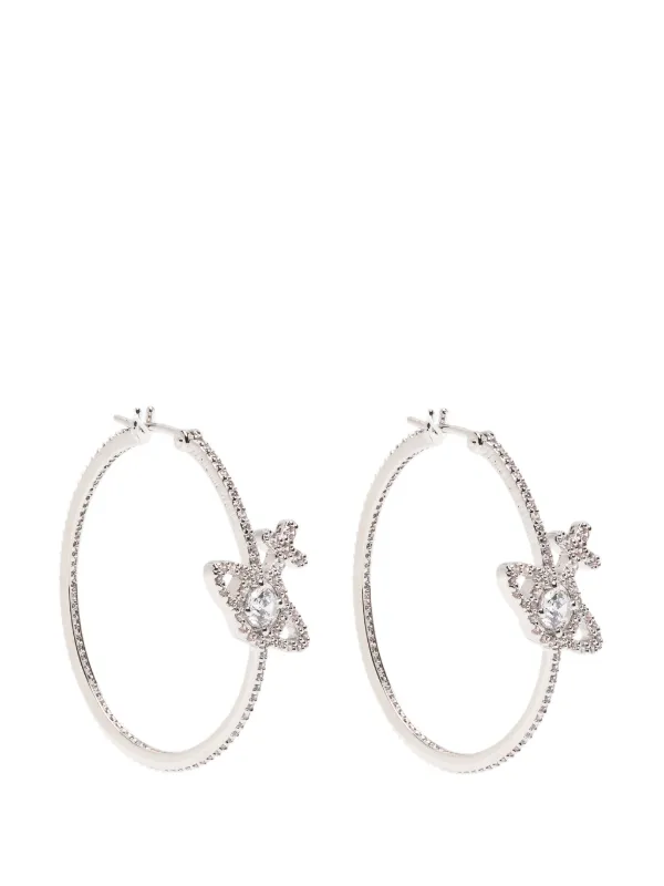Vivienne Westwood Olympia オーブ クリスタル ピアス | シルバー