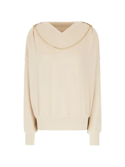 Danamé V-neck chain-detail sweatshirt